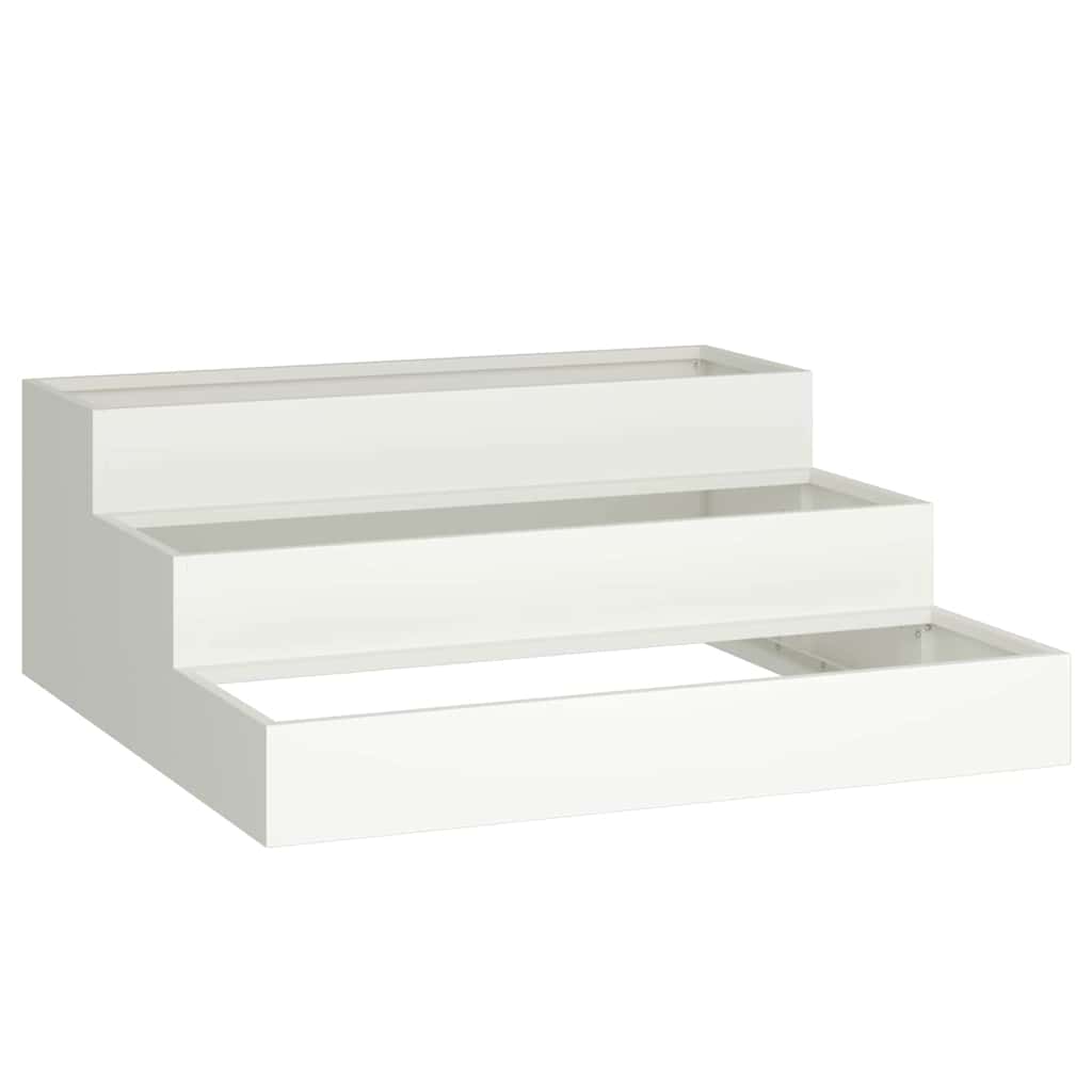 Kerti cserép Fehér 90 x 90 x 35 cm Hidegen hengerelt acél