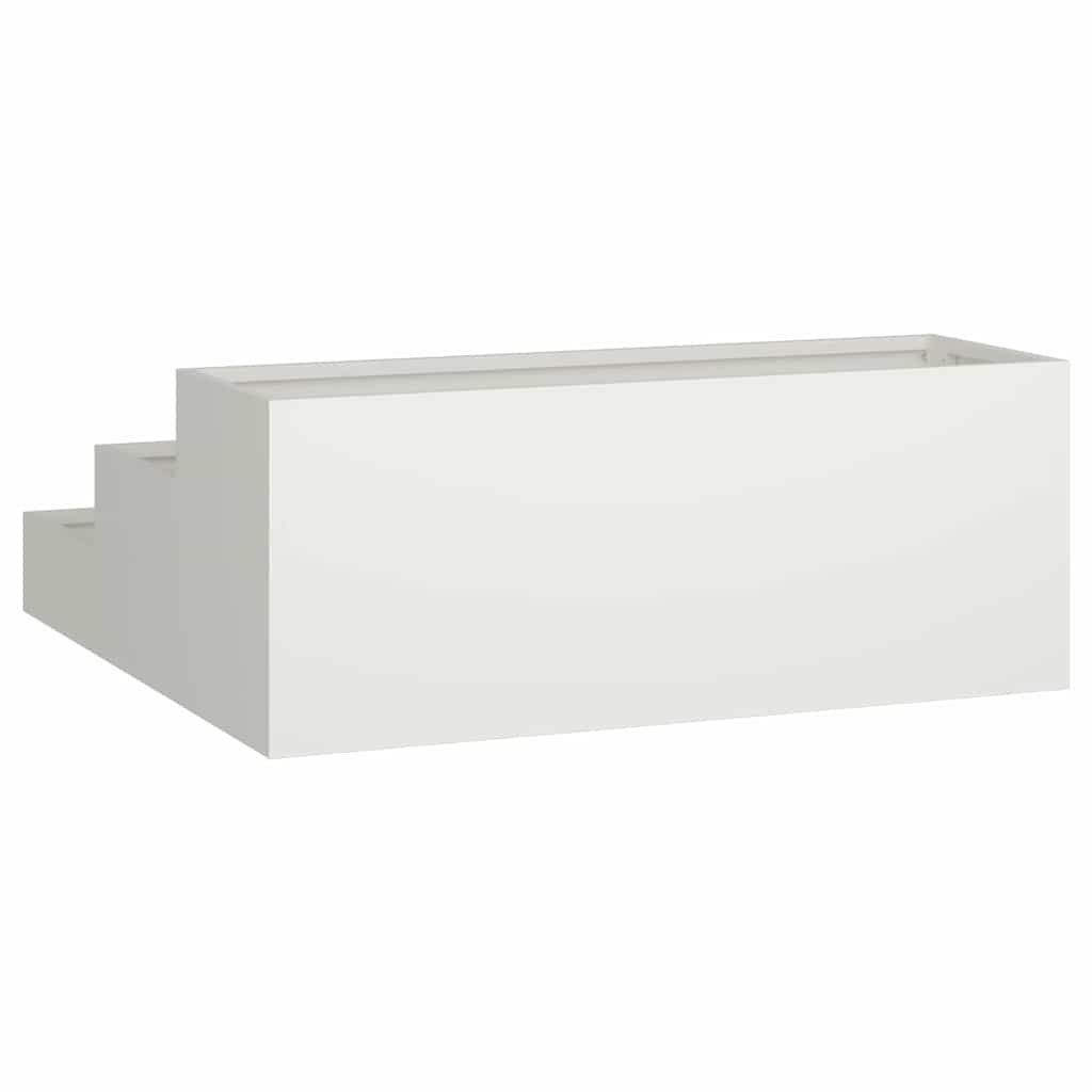Kerti cserép Fehér 90 x 90 x 35 cm Hidegen hengerelt acél