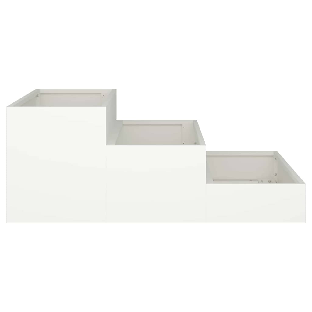 Kerti cserép Fehér 90 x 90 x 35 cm Hidegen hengerelt acél