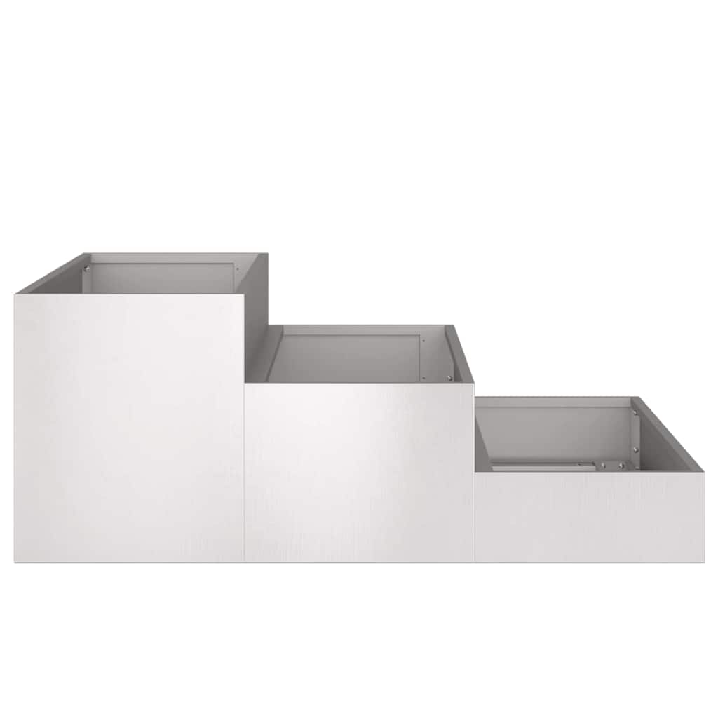 Kerti cserép Ezüst 90 x 90 x 35 cm Rozsdamentes acél