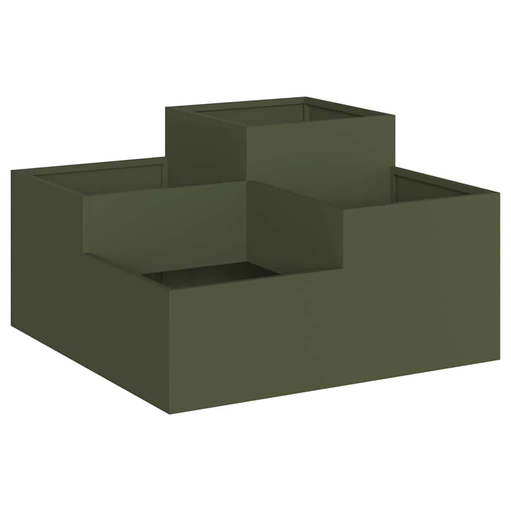 Kerti cserép Oliva zöld 80 x 80 x 48 cm Acél