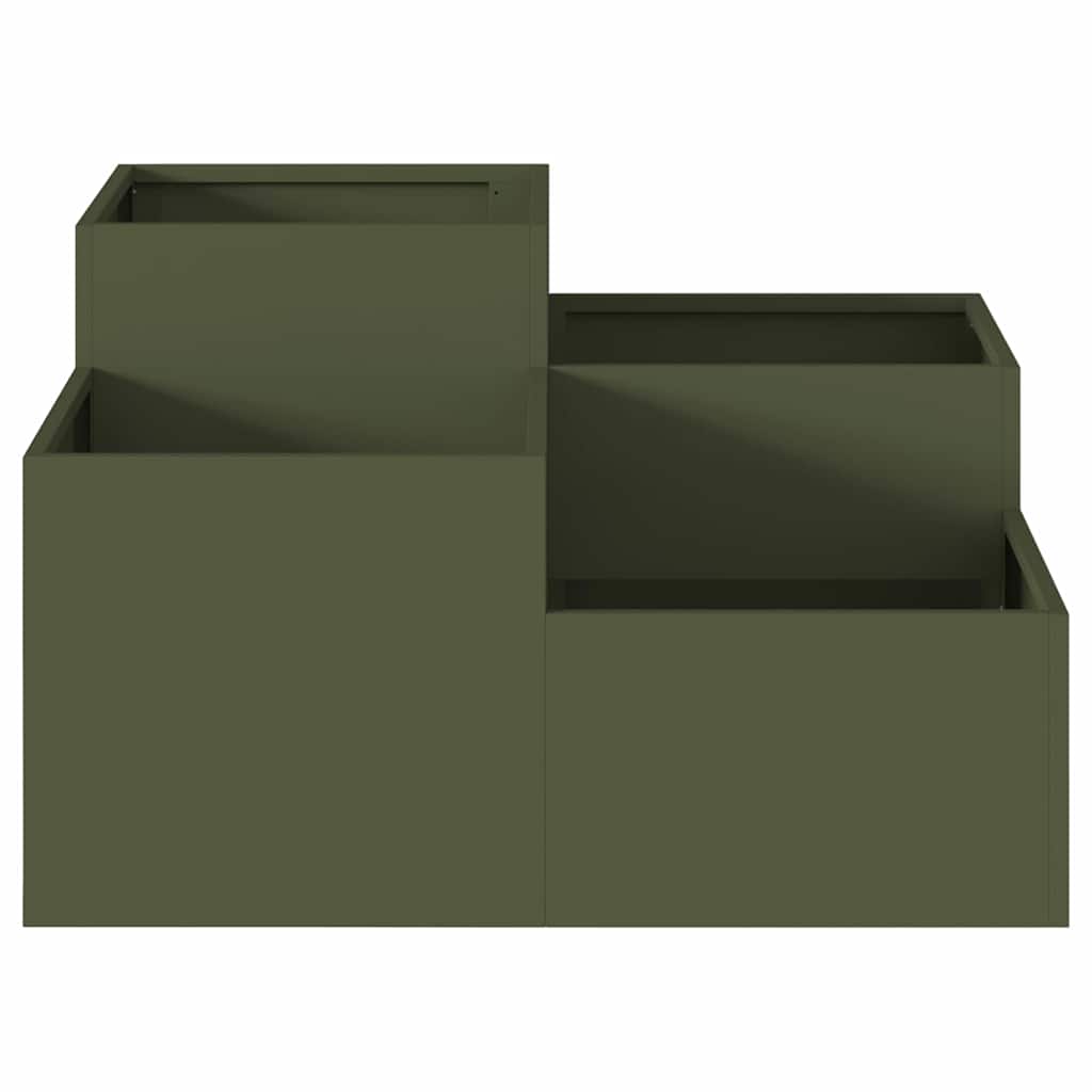Kerti cserép Oliva zöld 80 x 80 x 48 cm Acél