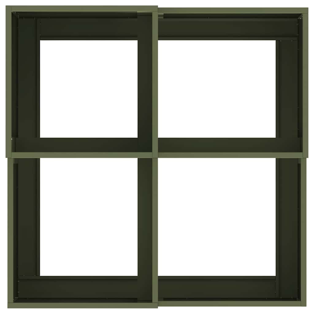 Kerti cserép Oliva zöld 80 x 80 x 48 cm Acél