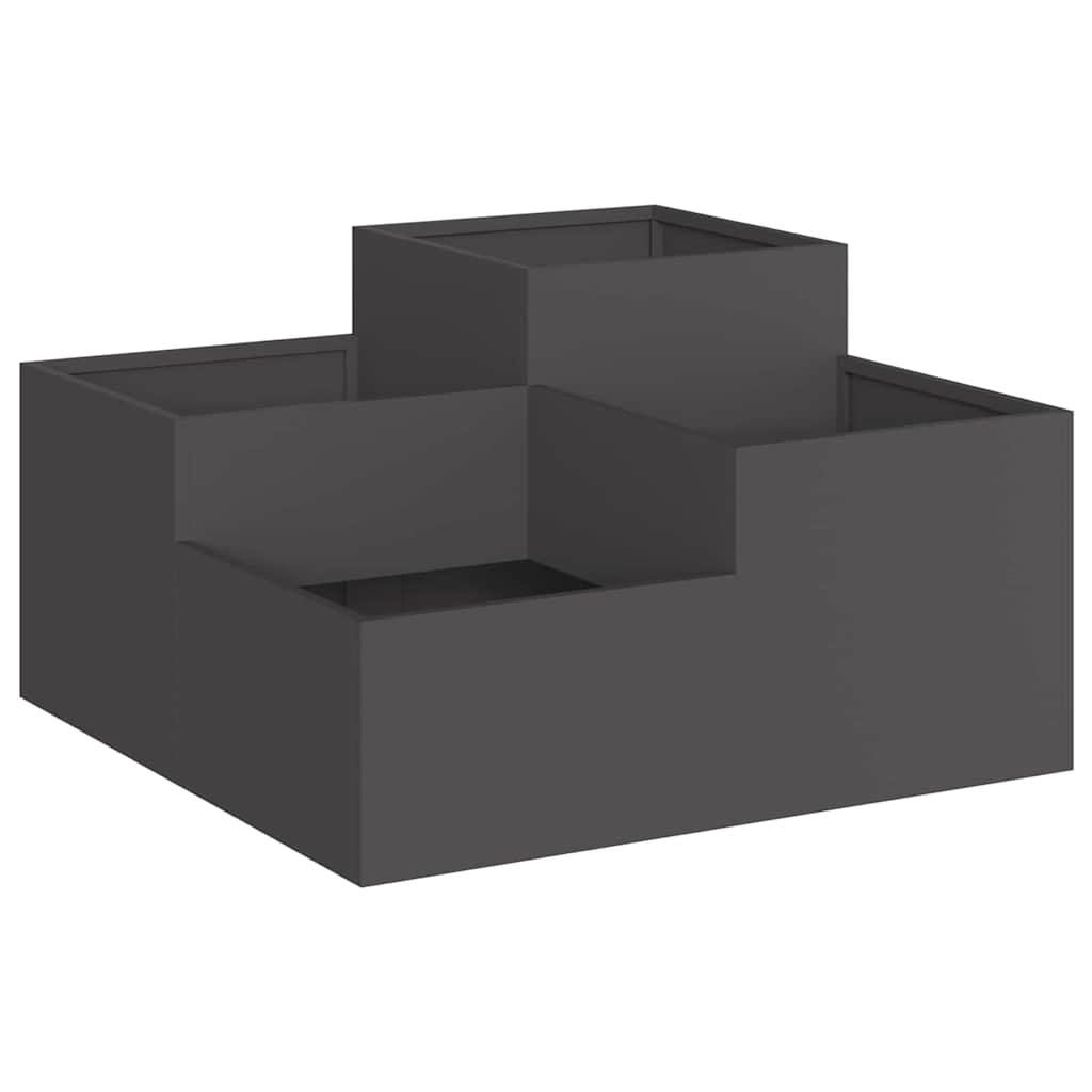 Kerti cserép Fekete 100 x 100 x 48 cm Acél