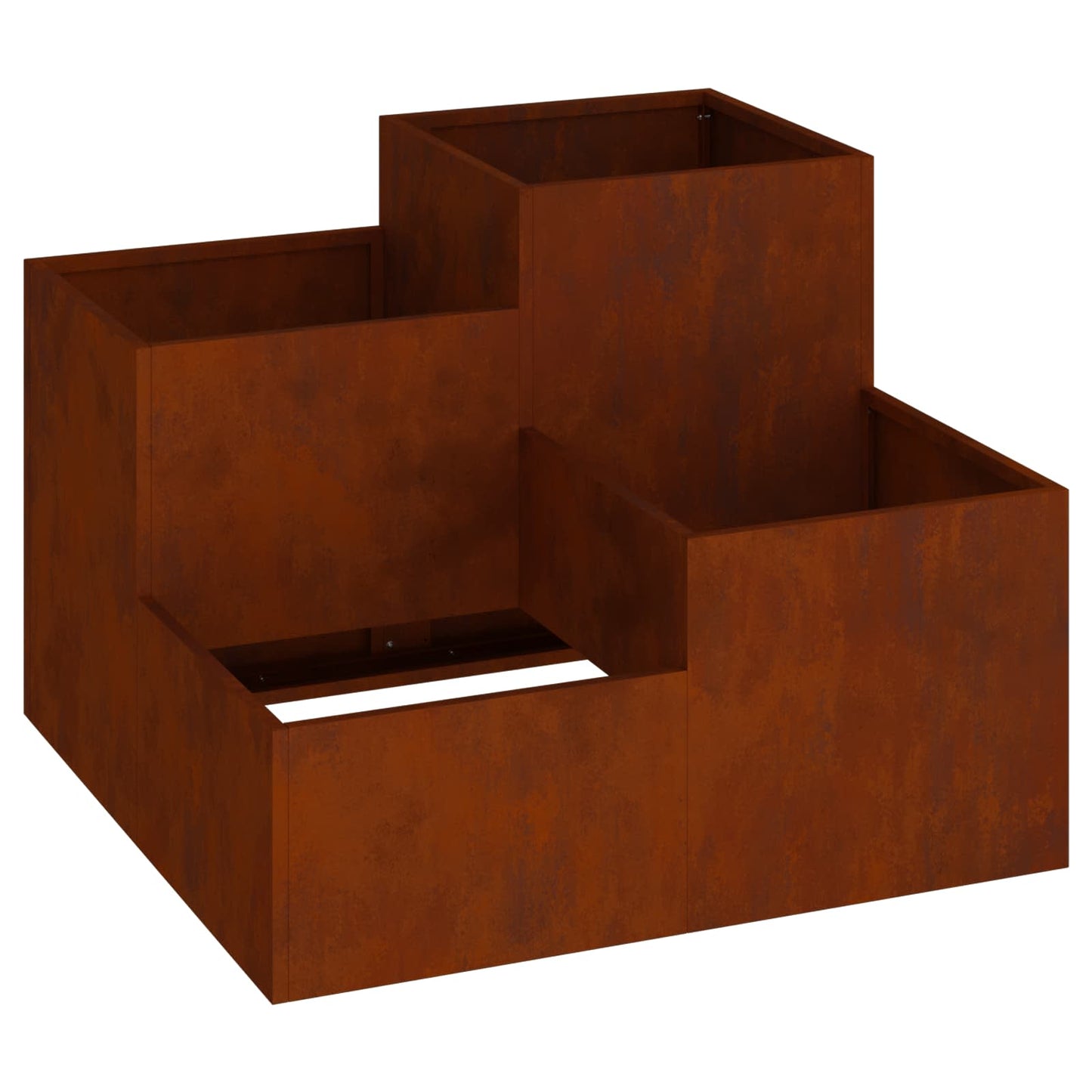 Kerti cserép Rozsdás 80 x 80 x 60 cm Időjárásálló acél