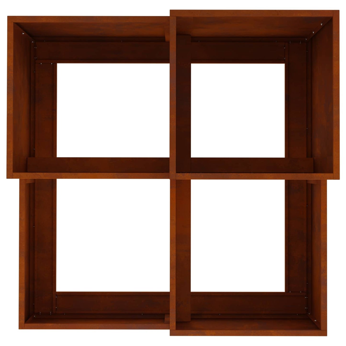 Kerti cserép Rozsdás 80 x 80 x 60 cm Időjárásálló acél