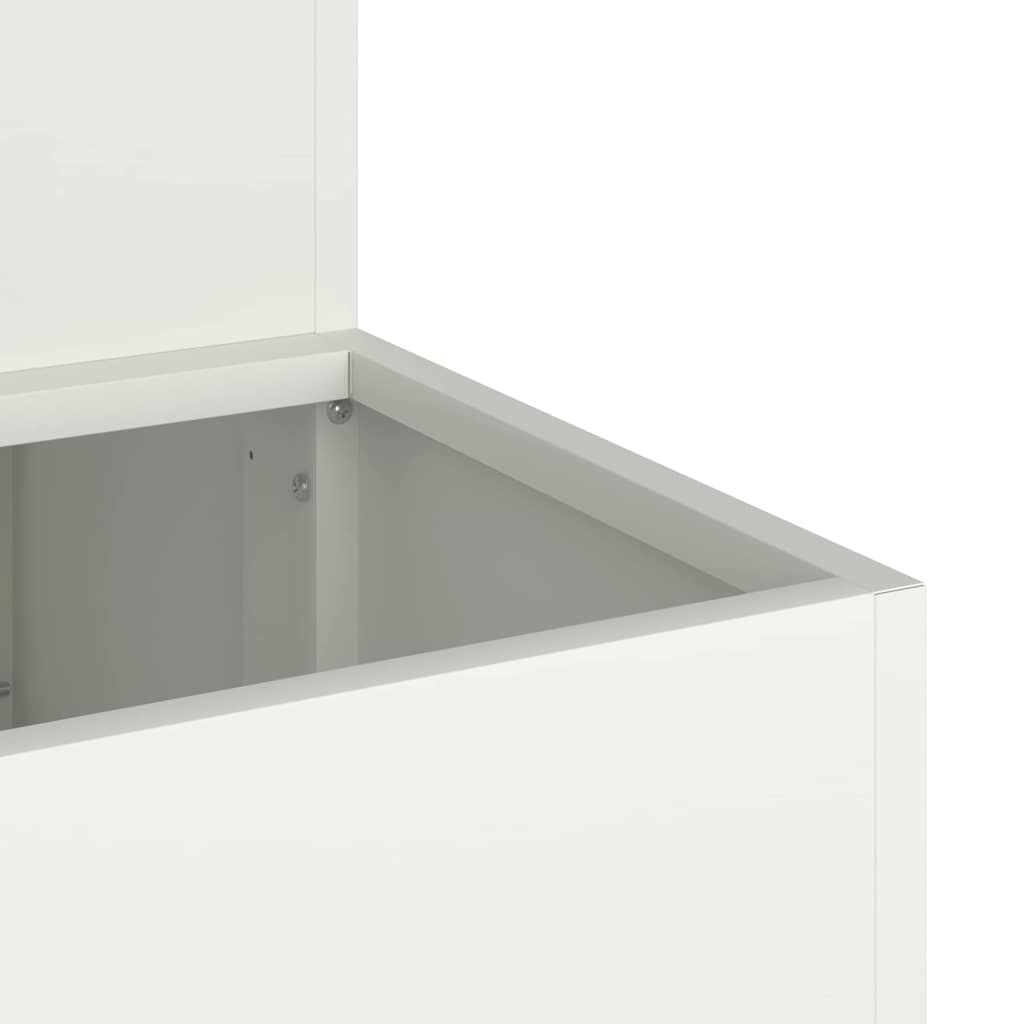 Kerti cserép Fehér 100 x 60 x 45 cm Hidegen hengerelt acél