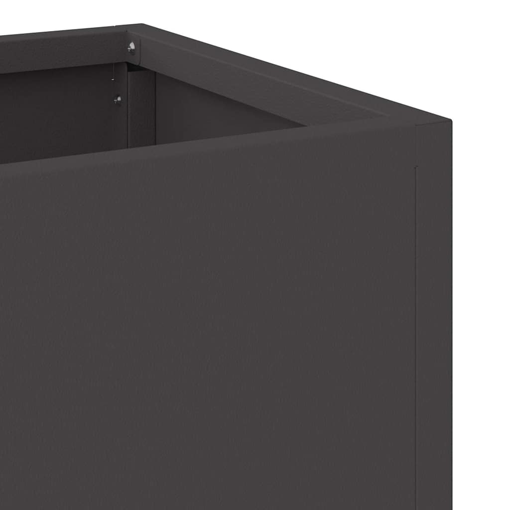 Magas Kerti Cserép Fekete 100 x 26 x 82 cm Acél