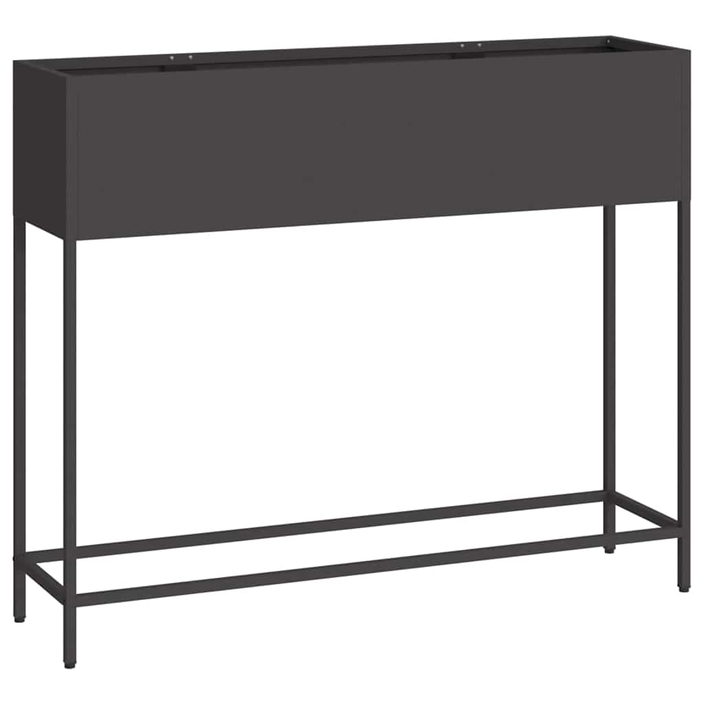 Magas Kerti Cserép Fekete 100 x 26 x 82 cm Acél
