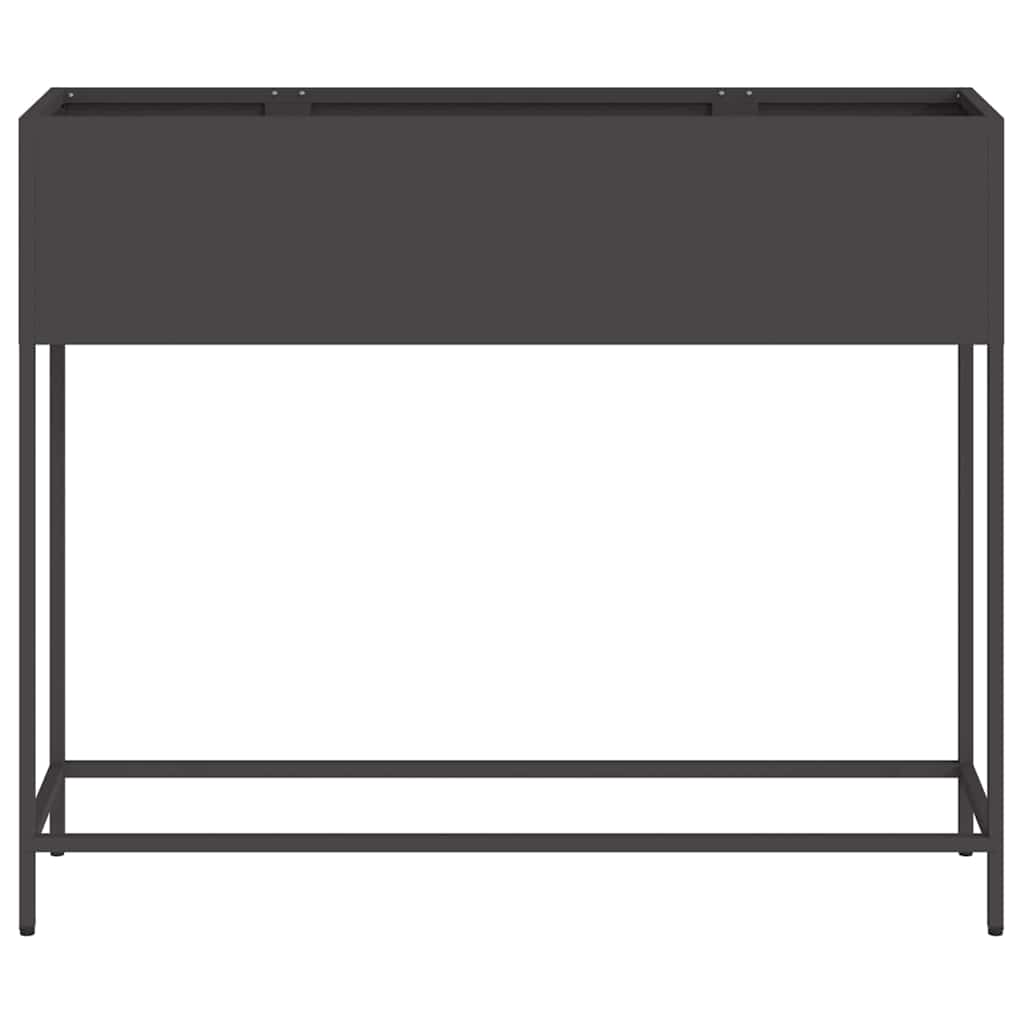 Magas Kerti Cserép Fekete 100 x 26 x 82 cm Acél