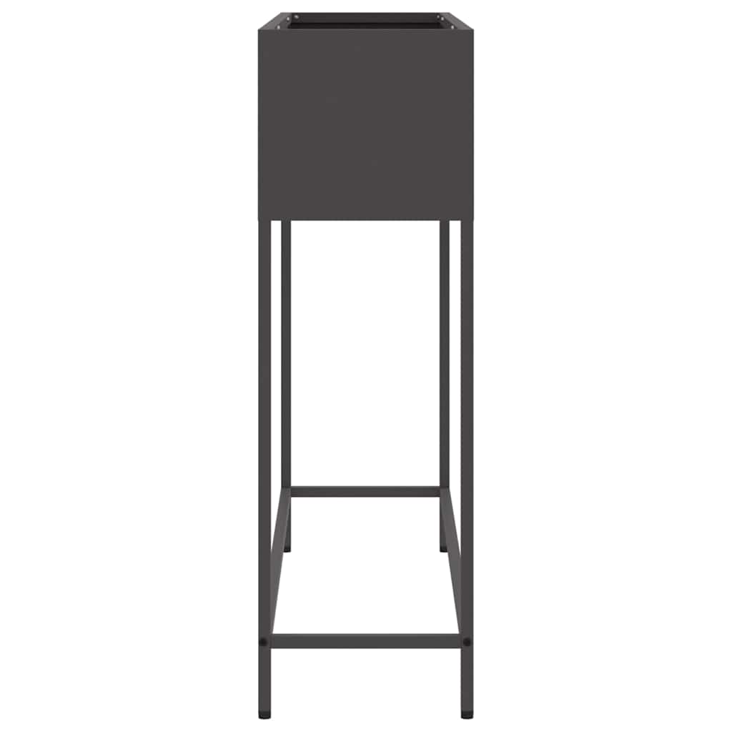 Magas Kerti Cserép Fekete 100 x 26 x 82 cm Acél