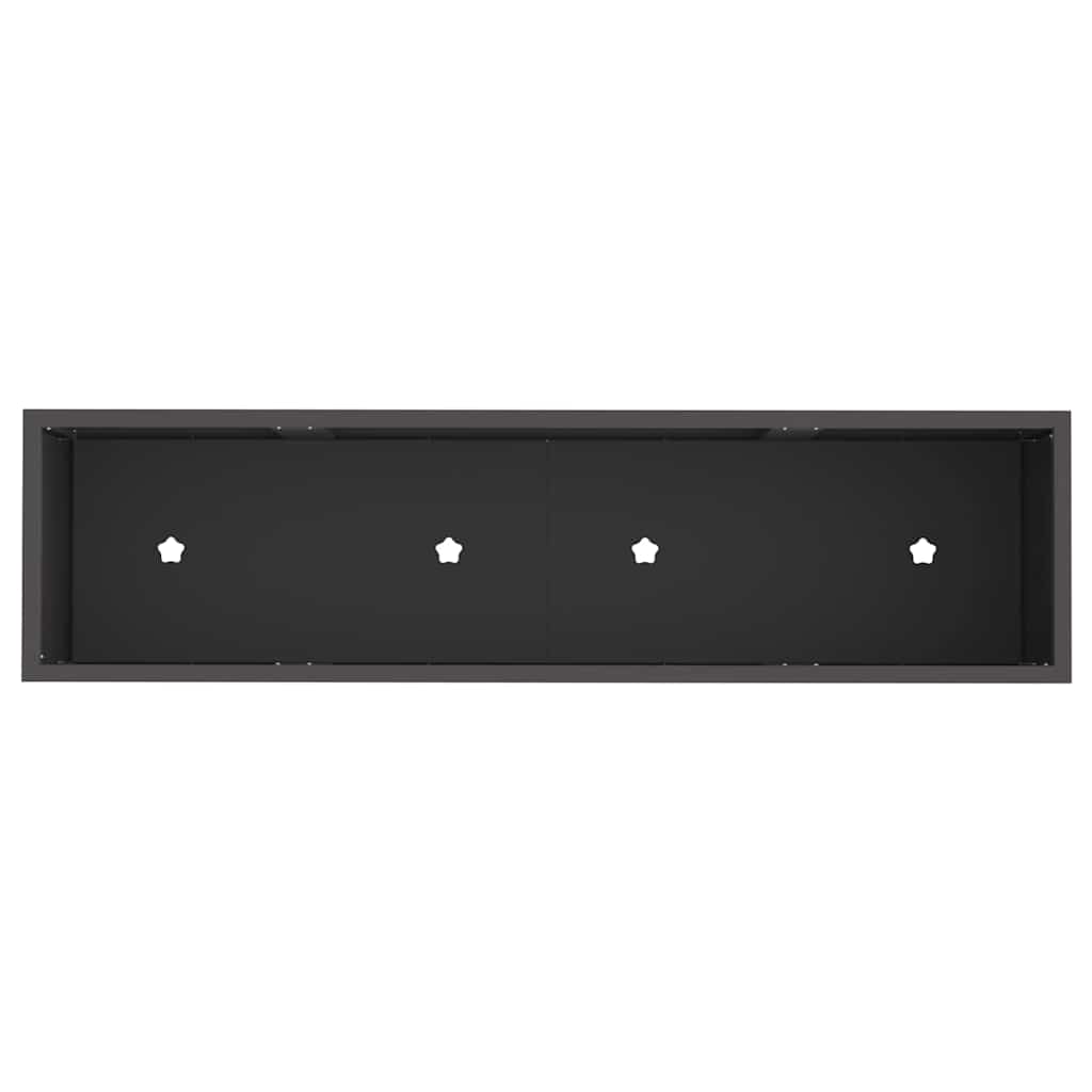 Magas Kerti Cserép Fekete 100 x 26 x 82 cm Acél