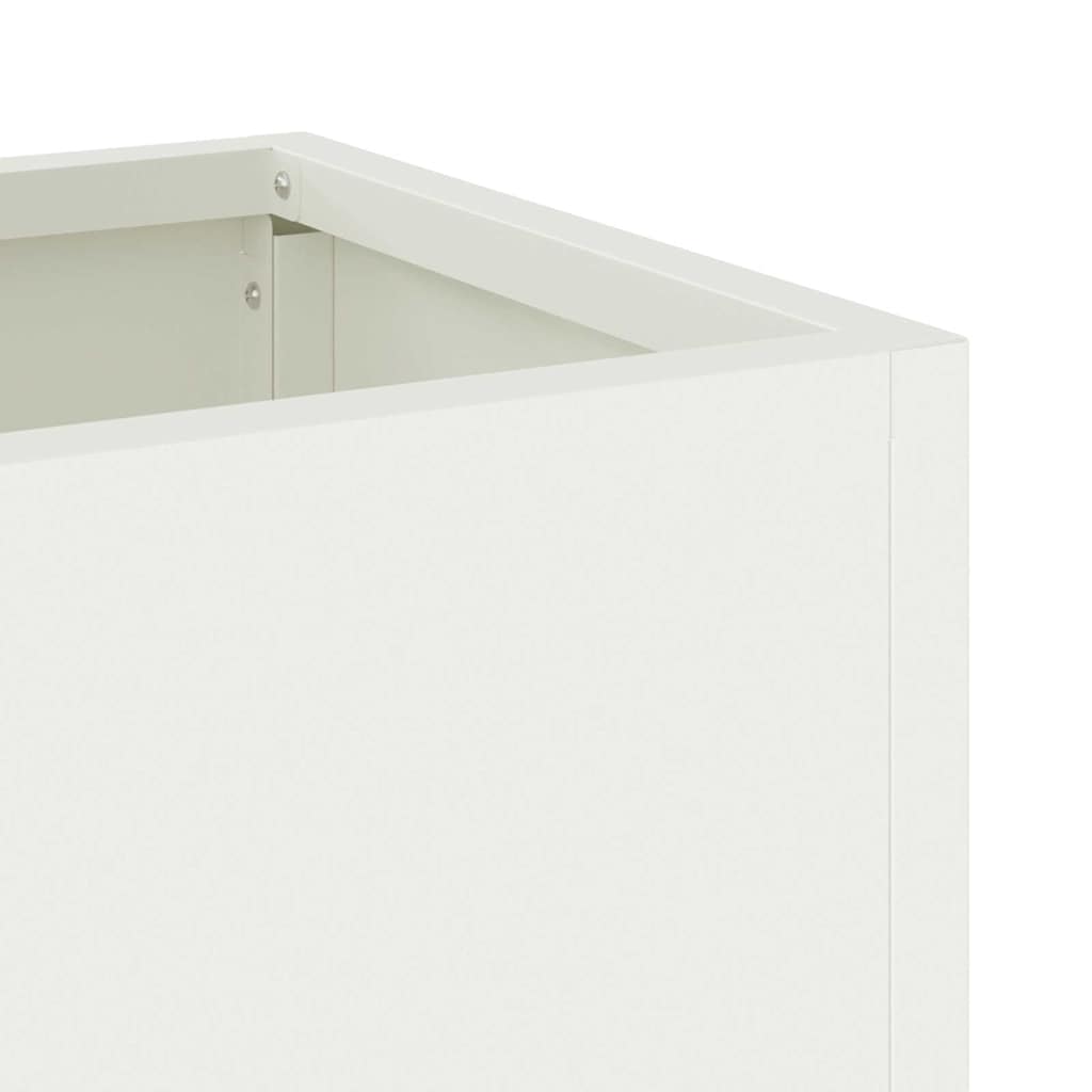 Magas Kerti Cserép Fehér 100 x 26 x 82 cm Acél