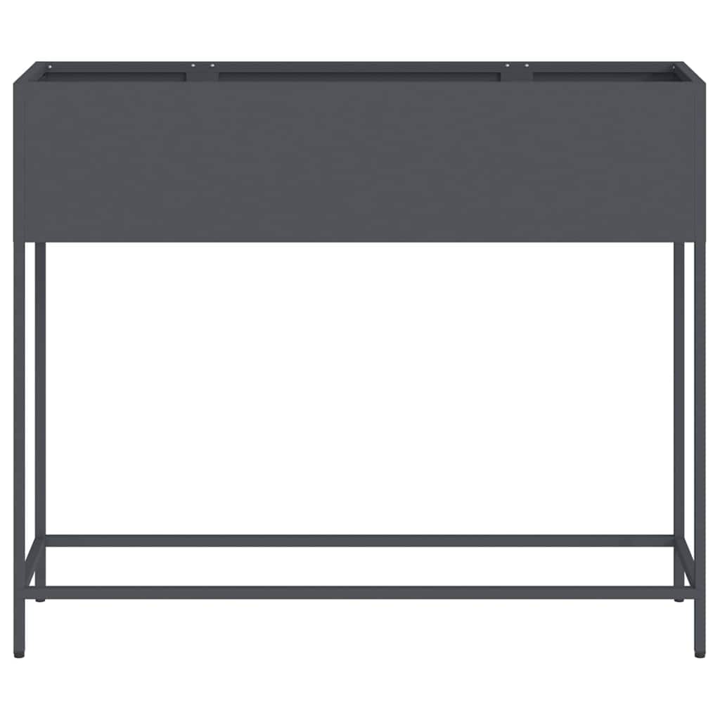 Magas Kerti Cserép Antracit 100 x 26 x 82 cm Acél