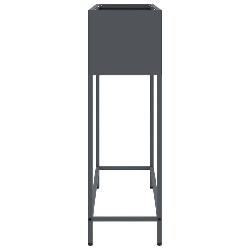 Magas Kerti Cserép Antracit 100 x 26 x 82 cm Acél