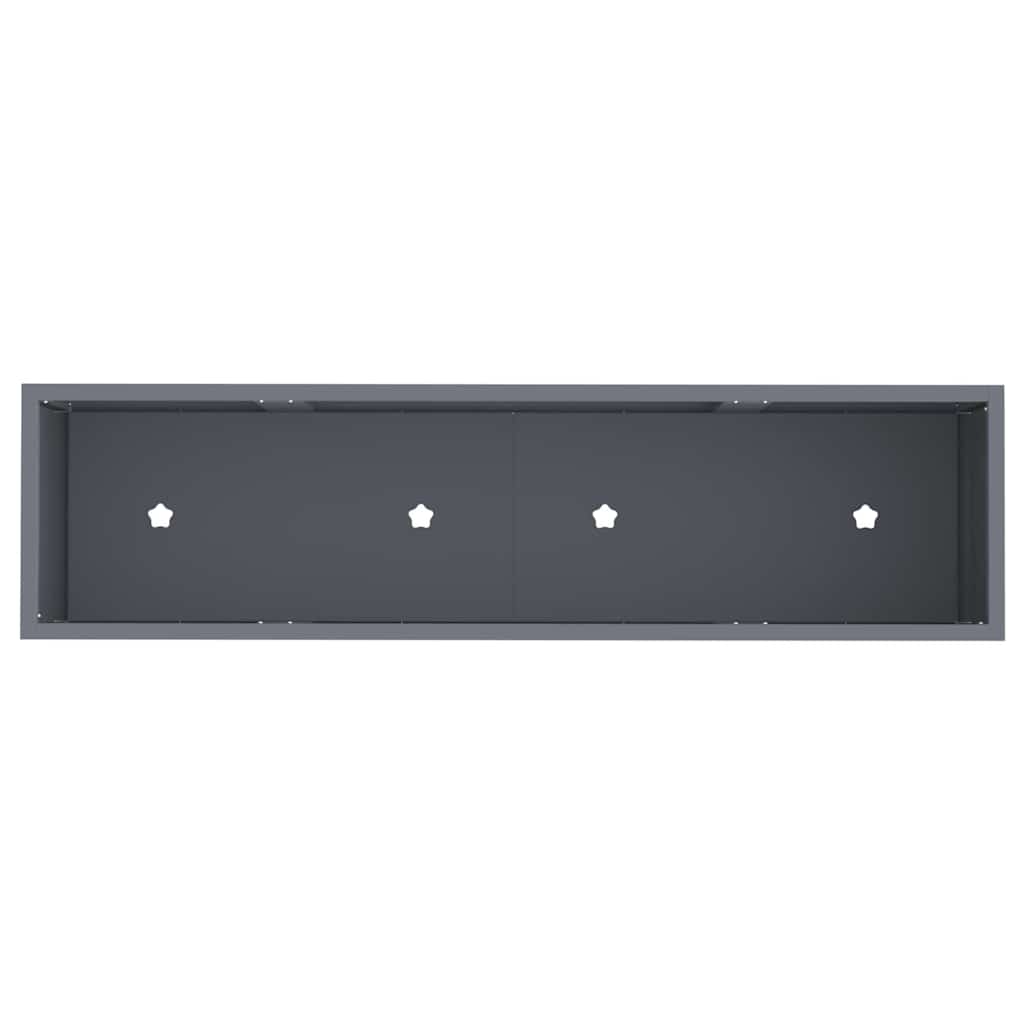 Magas Kerti Cserép Antracit 100 x 26 x 82 cm Acél