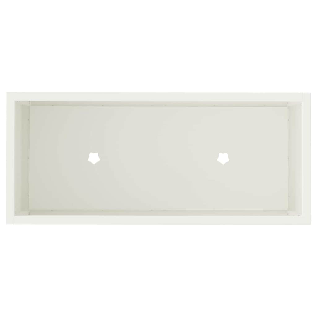 Magas Kerti Cserép Fehér 60 x 26 x 48 cm Acél