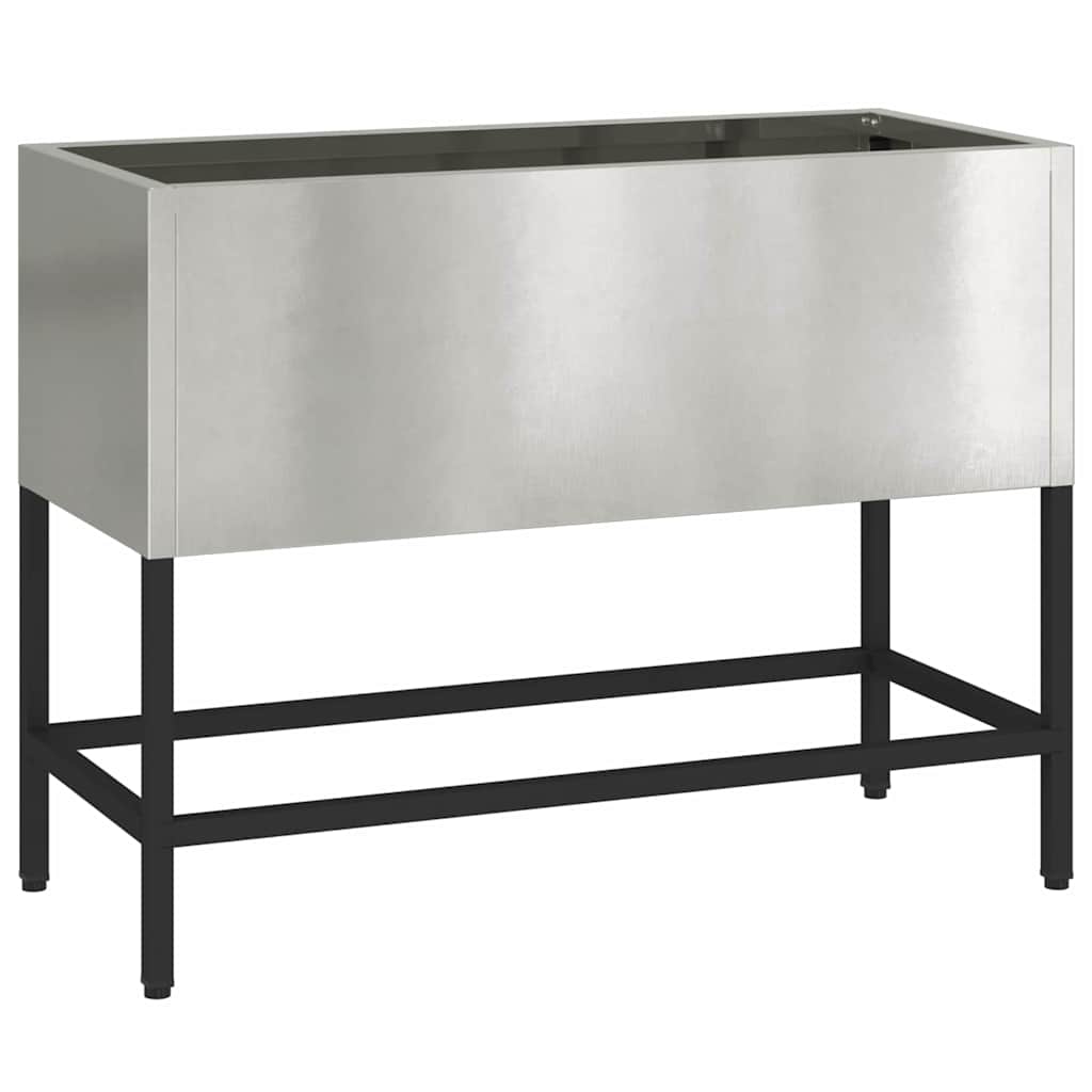 Magas Kerti Cserép Ezüst 60 x 26 x 45 cm Rozsdamentes acél