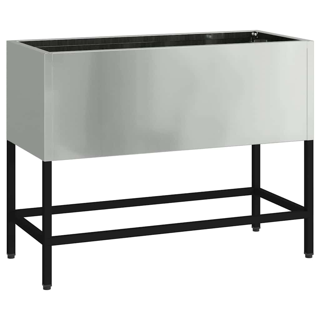 Magas Kerti Cserép Ezüst 60 x 26 x 45 cm Horganyzott acél