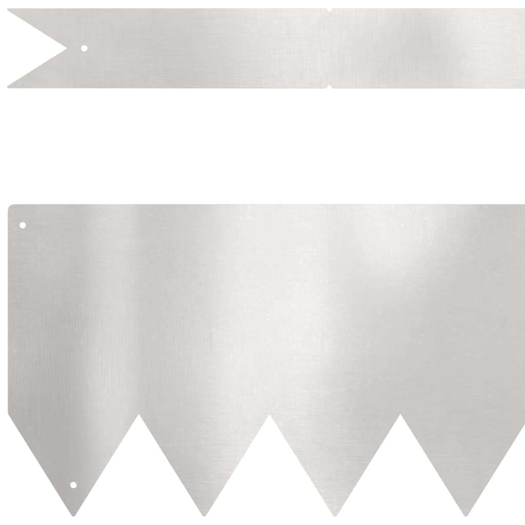 Fűszegélyezés 20 db 100 x 0,05 x 15 cm Rozsdamentes acél Ezüst