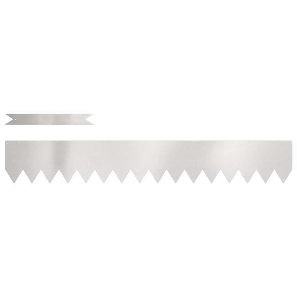 Fűszegélyezés 50 db 100 x 0,05 x 15 cm Rozsdamentes acél Ezüst