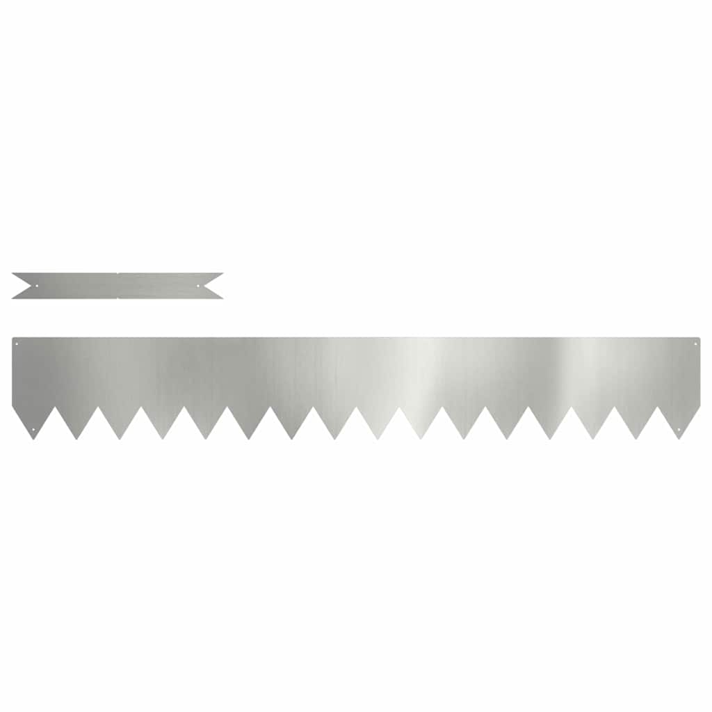 Fűszegélyezés 50 db 100 x 0,05 x 15 cm Horganyzott acél Ezüst
