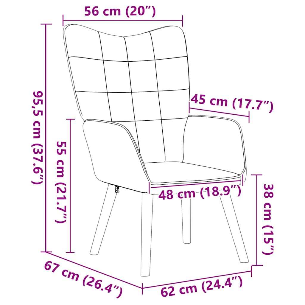karosszék Krém 62 x 67 x 95,5 cm Sherpa szövet