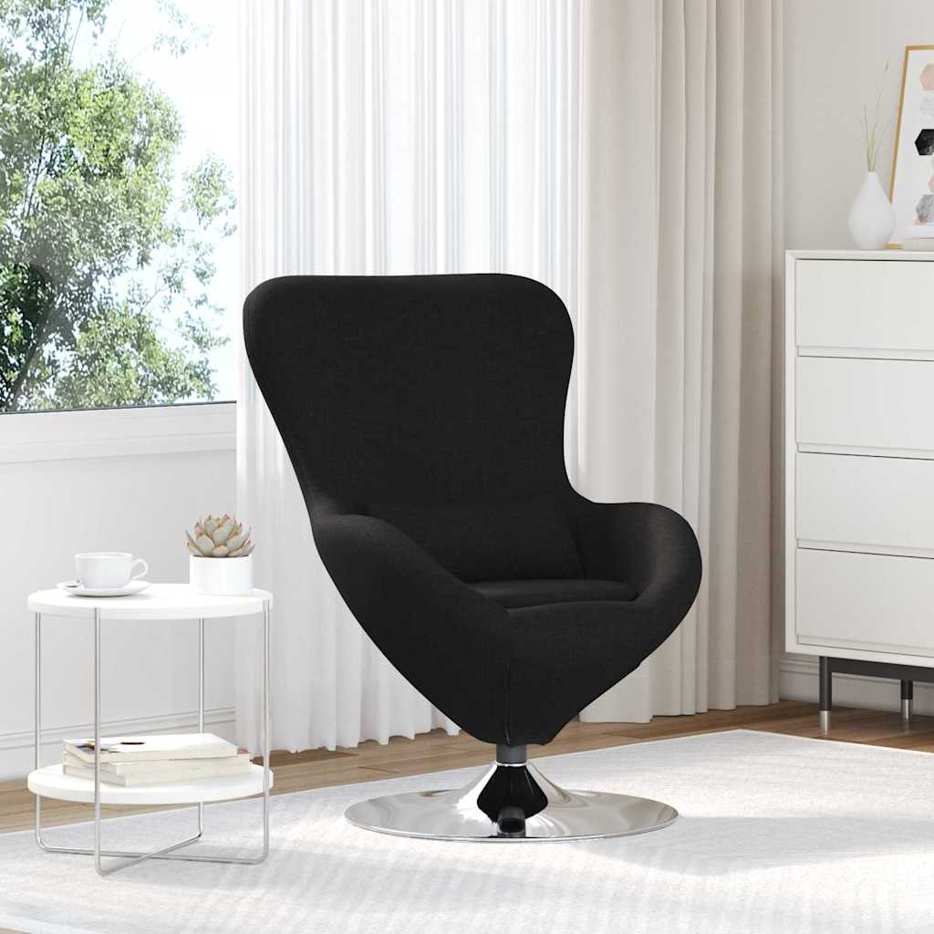Tojásfotel Fekete 63 x 73 x 90 cm szövet