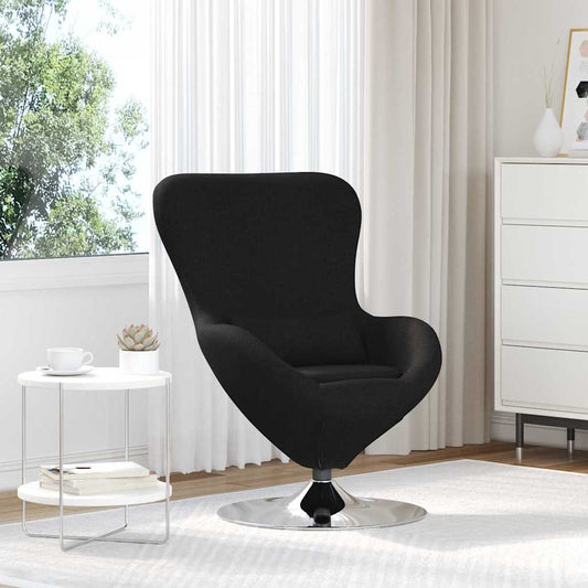 Tojásfotel Fekete 63 x 73 x 90 cm szövet