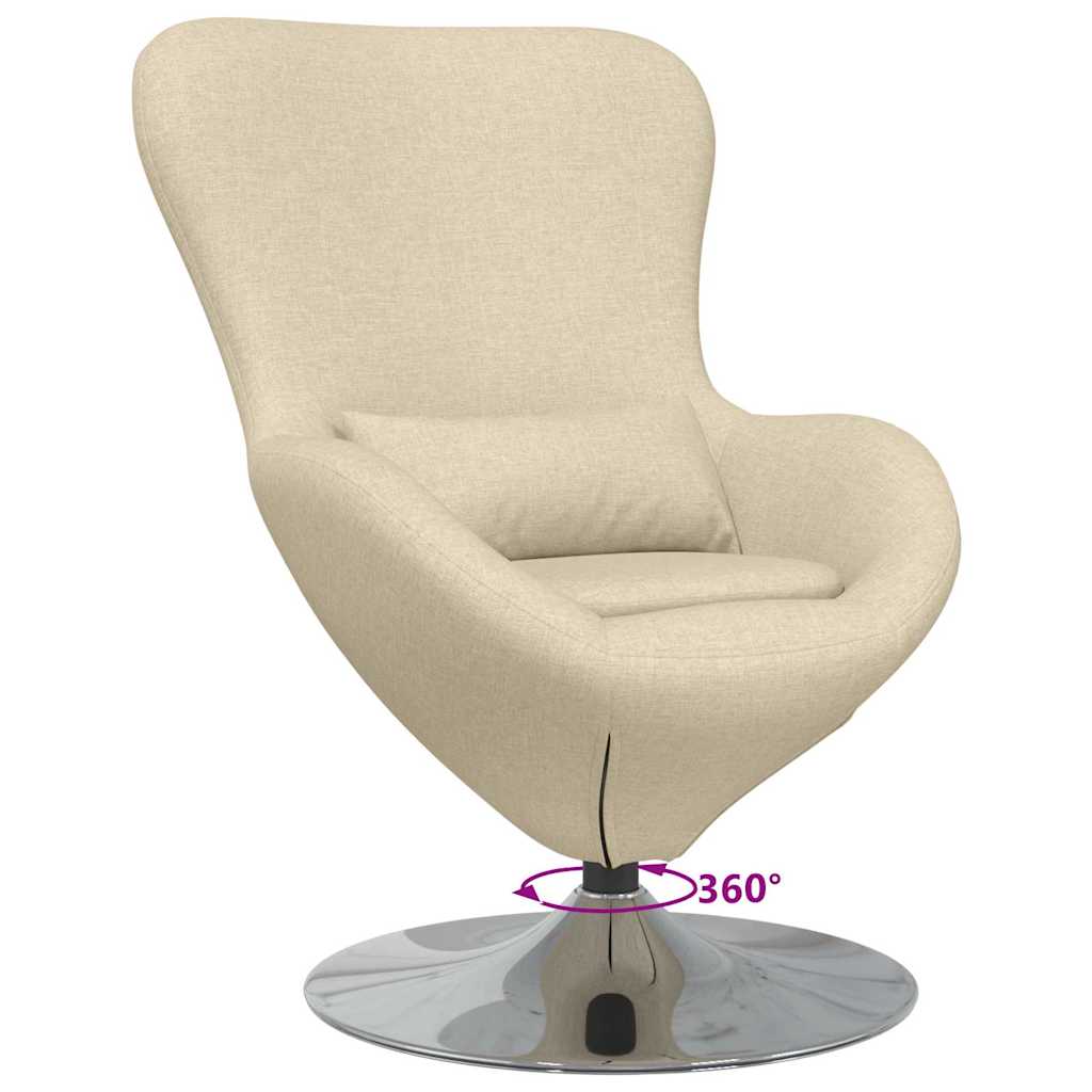 Tojásfotel Krém 63 x 73 x 90 cm szövet