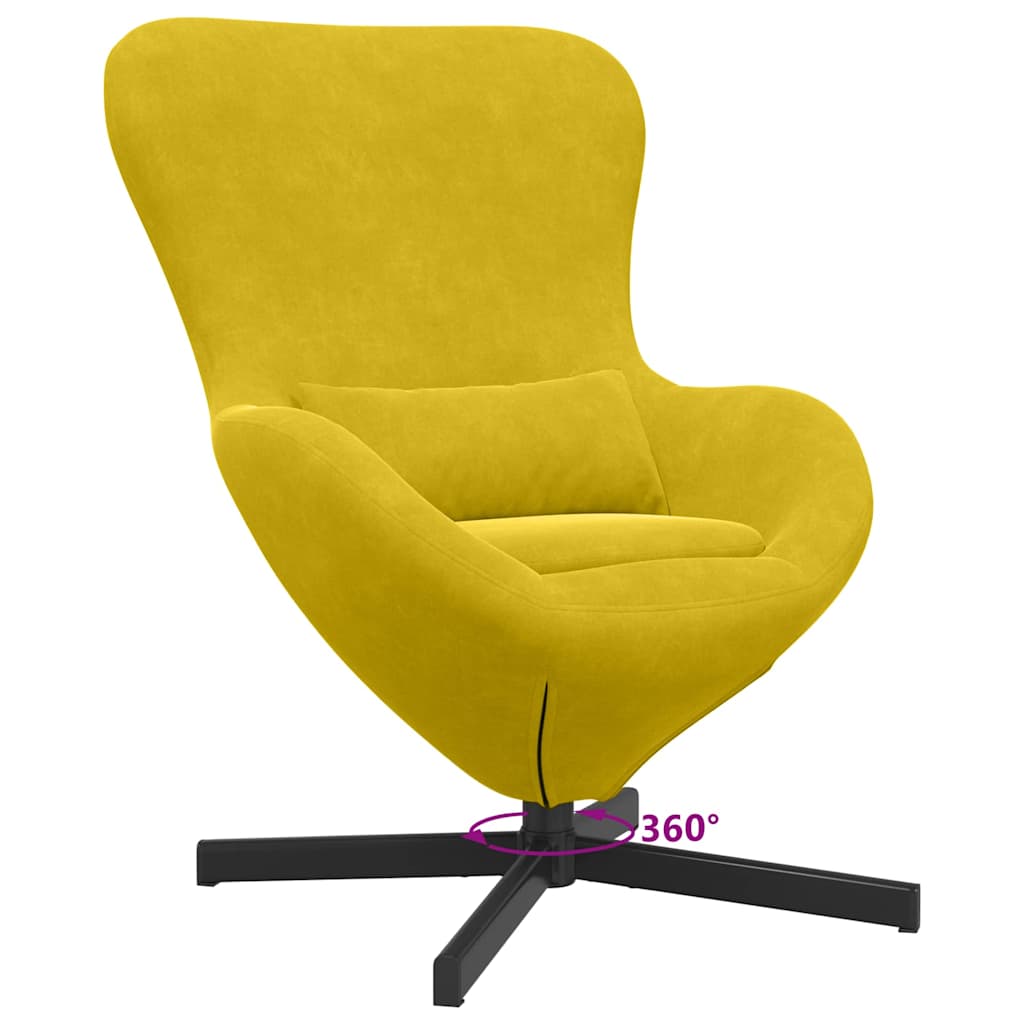 Tojásfotel Sárga 63 x 73 x 90 cm Bársony