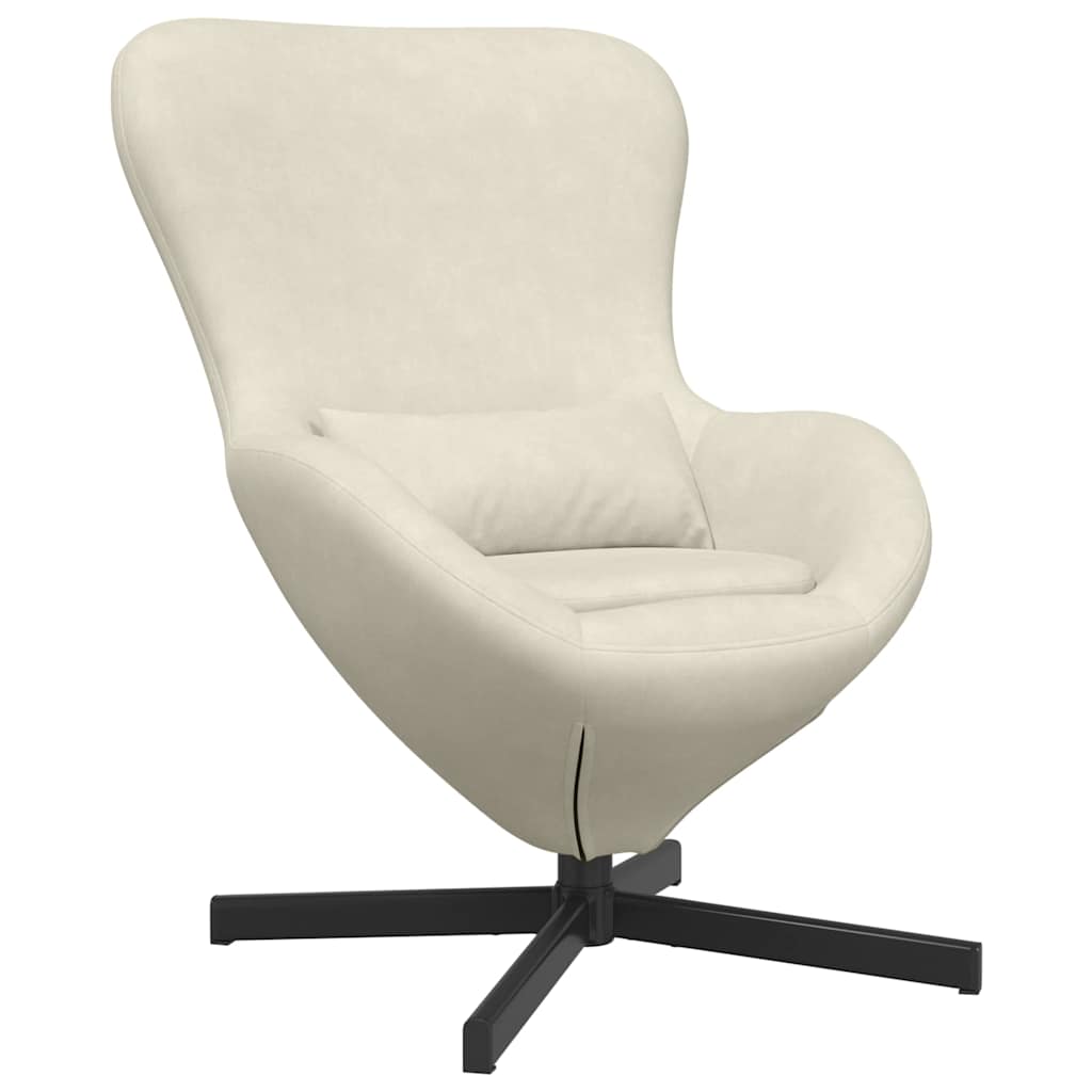Tojásfotel Krém 63 x 73 x 90 cm Bársony