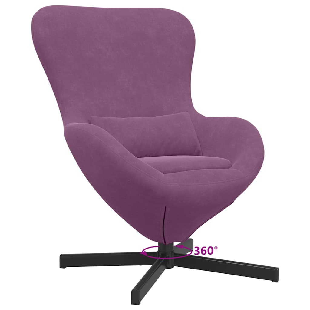 Tojásfotel Lila 63 x 73 x 90 cm Bársony
