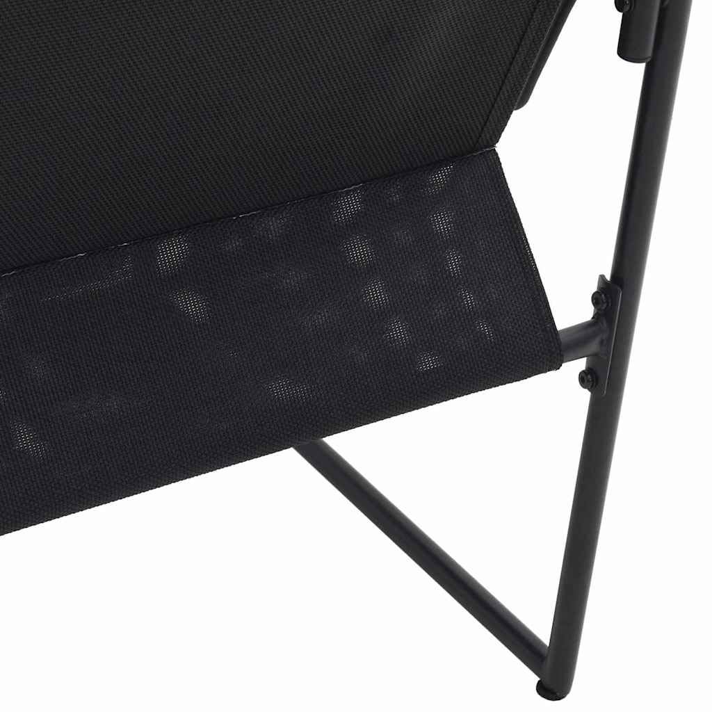 Szék párnával 4 pcs Fekete és Antracit Textilén