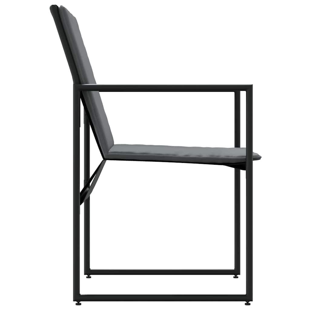 Szék párnával 4 pcs Fekete és Antracit Textilén