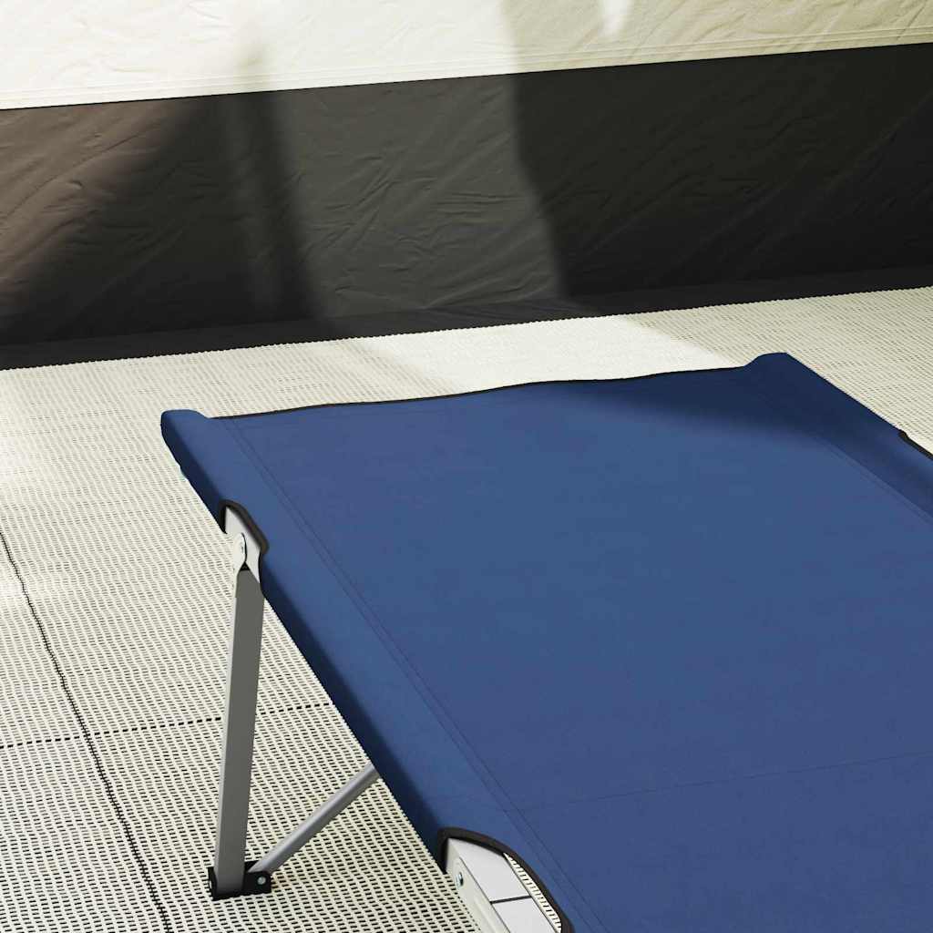 Összecsukható Kemping Ágy 2 pcs Kék 194 x 62,5 x 42,5 cm