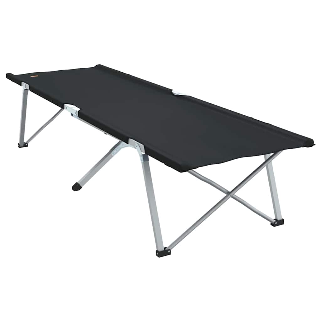 Összecsukható Kemping Ágy 2 pcs Fekete 194 x 62,5 x 42,5 cm