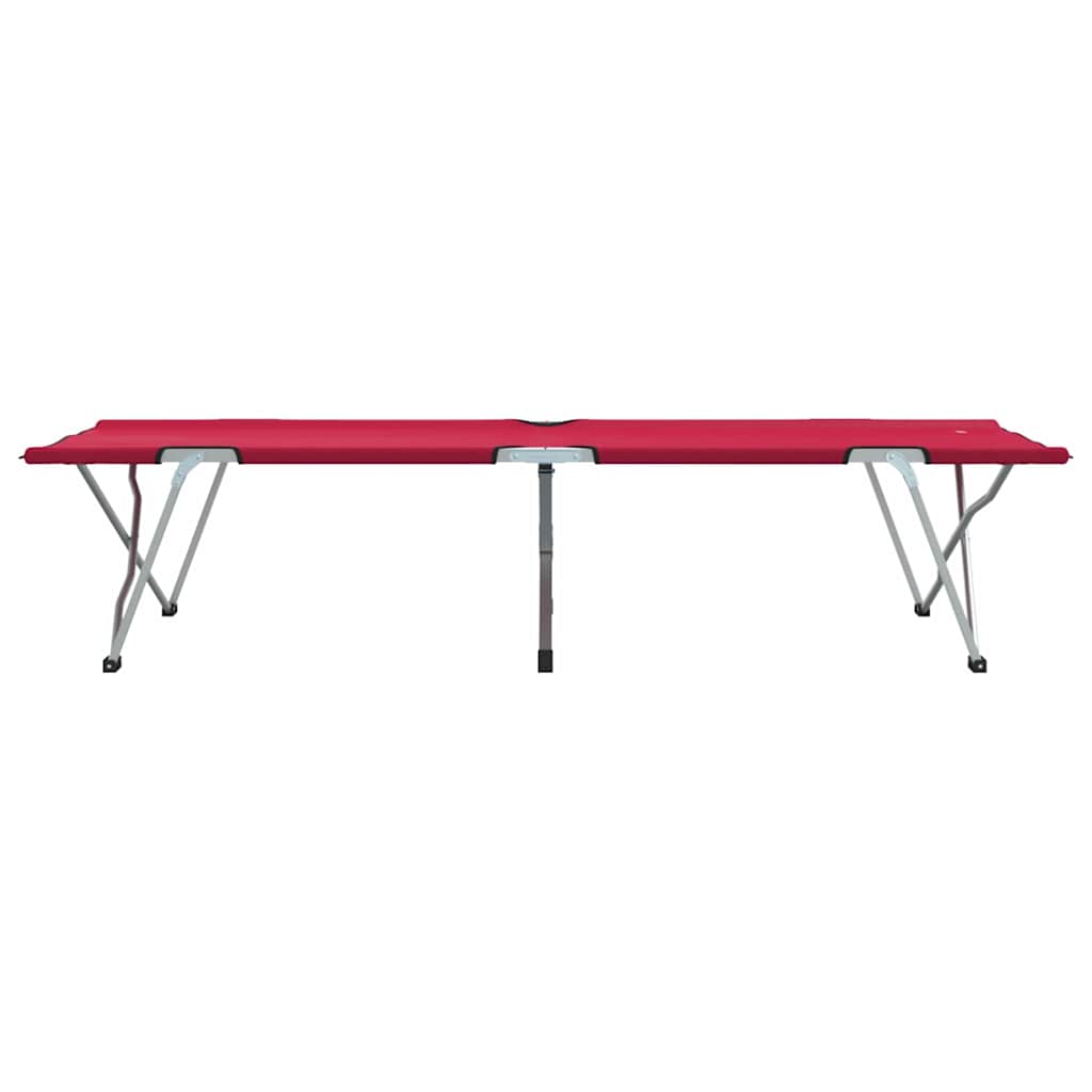 Összecsukható Kemping Ágy 2 pcs Piros 194 x 62,5 x 42,5 cm
