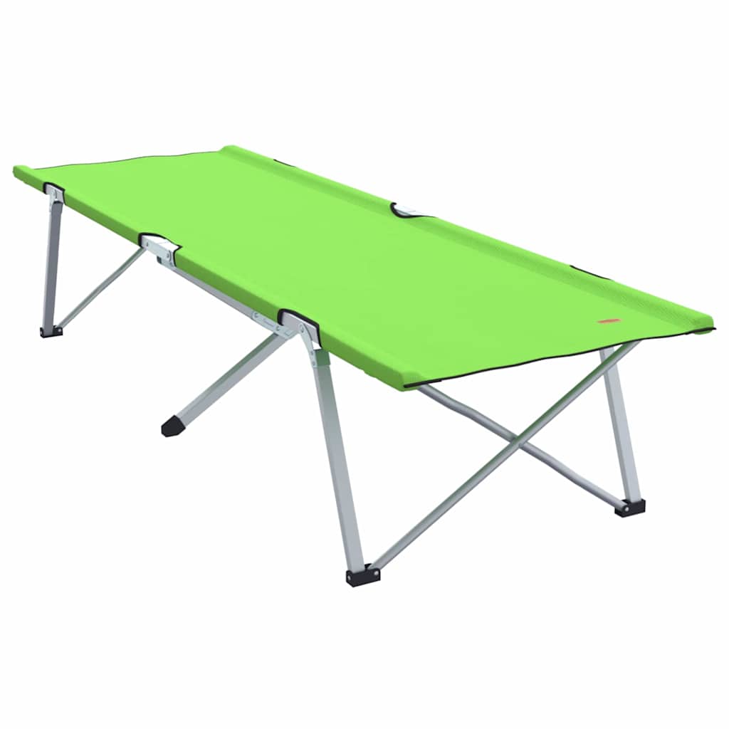 Összecsukható Kemping Ágy 2 pcs Zöld 194 x 62,5 x 42,5 cm