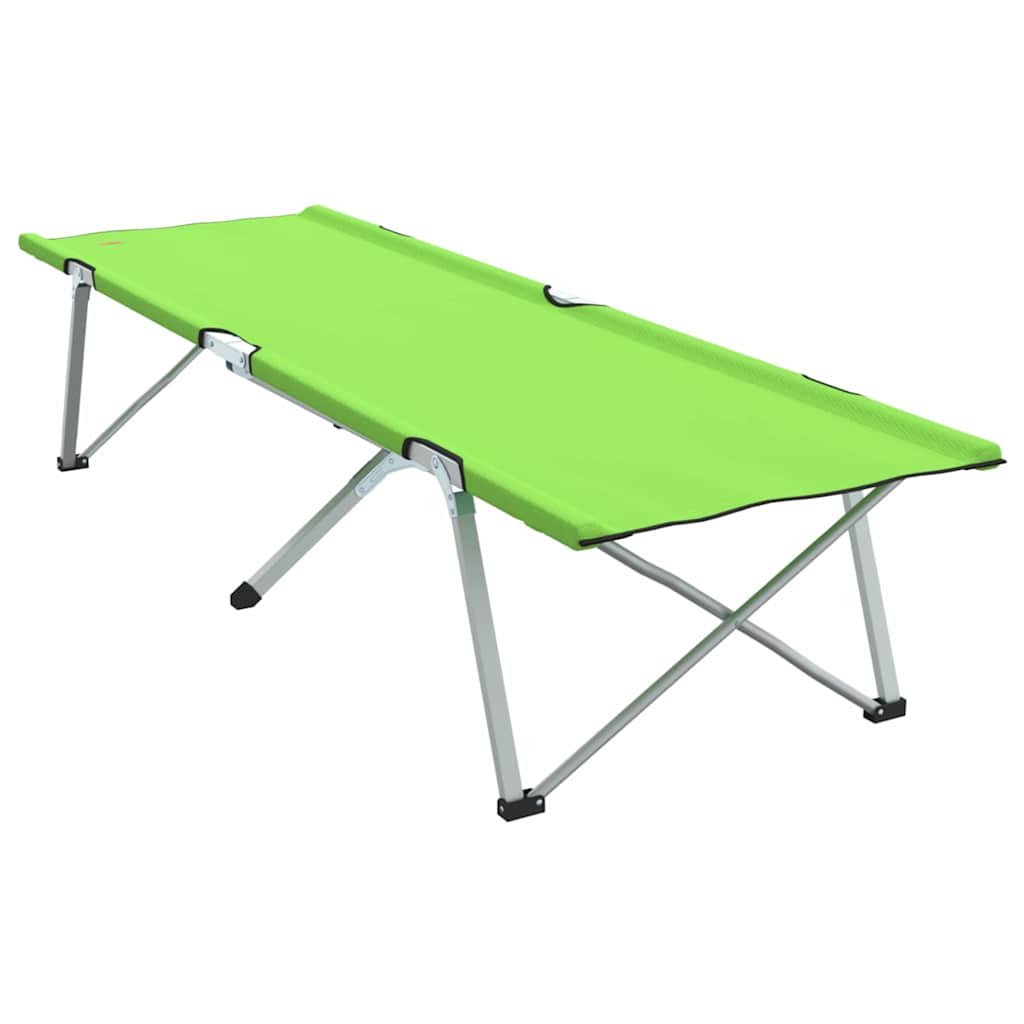 Összecsukható Kemping Ágy 2 pcs Zöld 194 x 62,5 x 42,5 cm