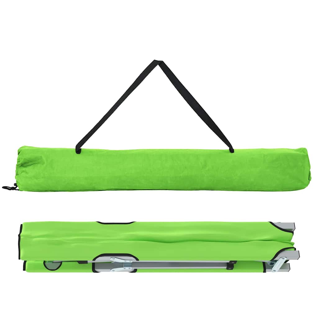 Összecsukható Kemping Ágy 2 pcs Zöld 194 x 62,5 x 42,5 cm