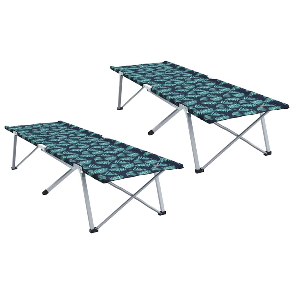Összecsukható Kemping Ágy 2 pcs Erdő 194 x 62,5 x 42,5 cm