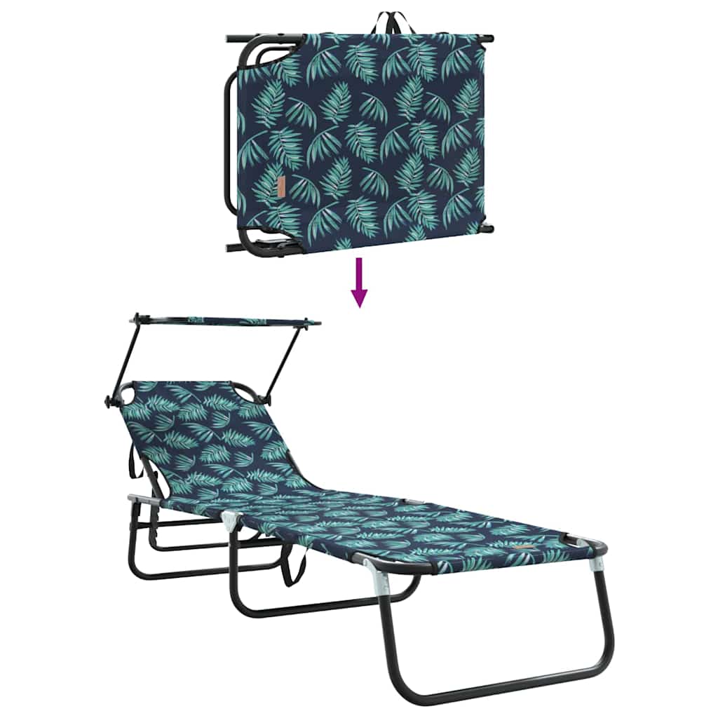 Összecsukható nyugágy 2 pcs Sokszínű 190 x 57 x 81 cm oxford