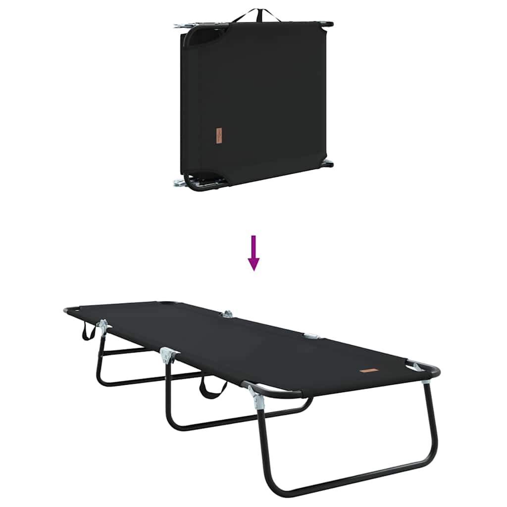 Összecsukható nyugágy Fekete 188 x 57 x 86,5 cm Poliészter