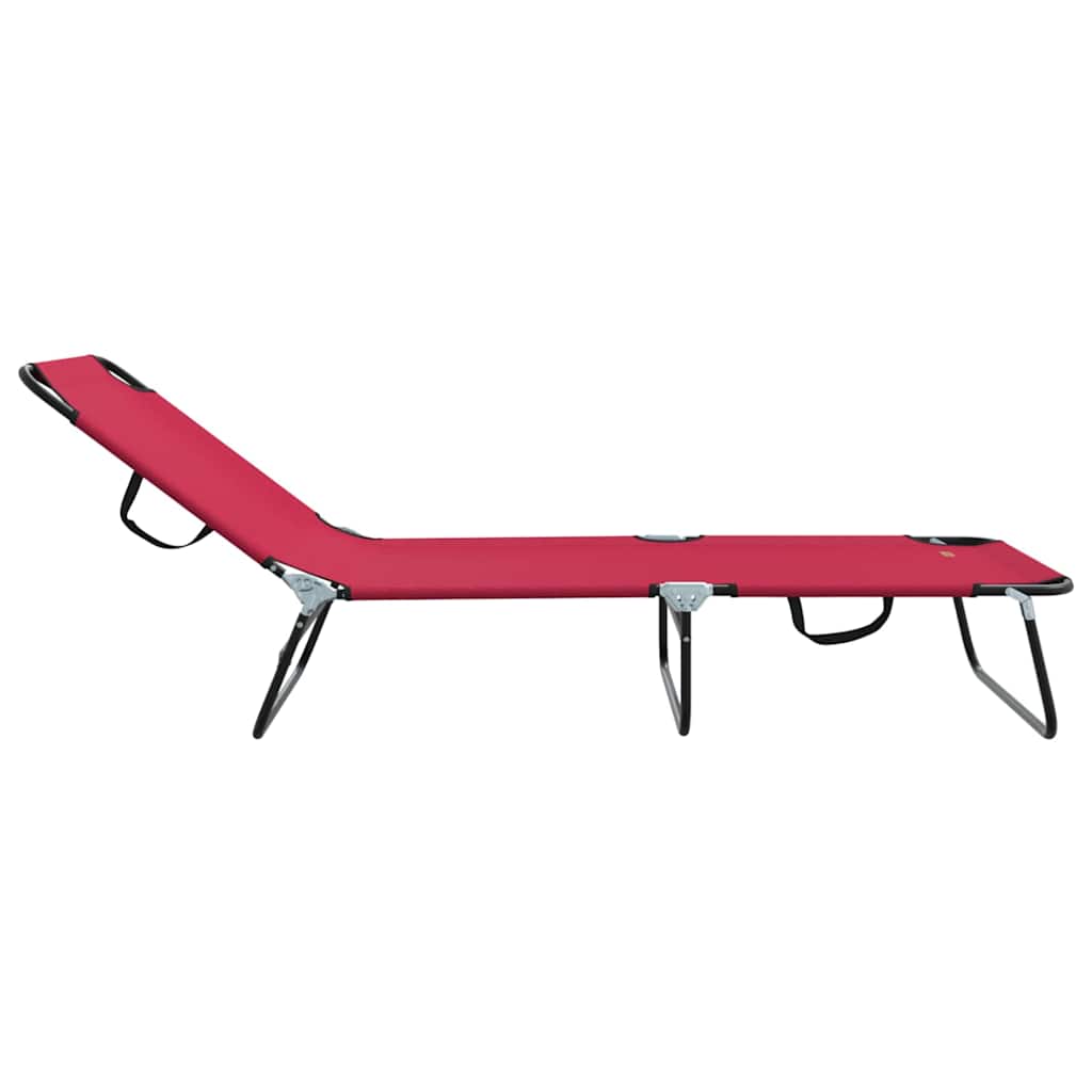 Összecsukható nyugágy Piros 188 x 57 x 86,5 cm Poliészter