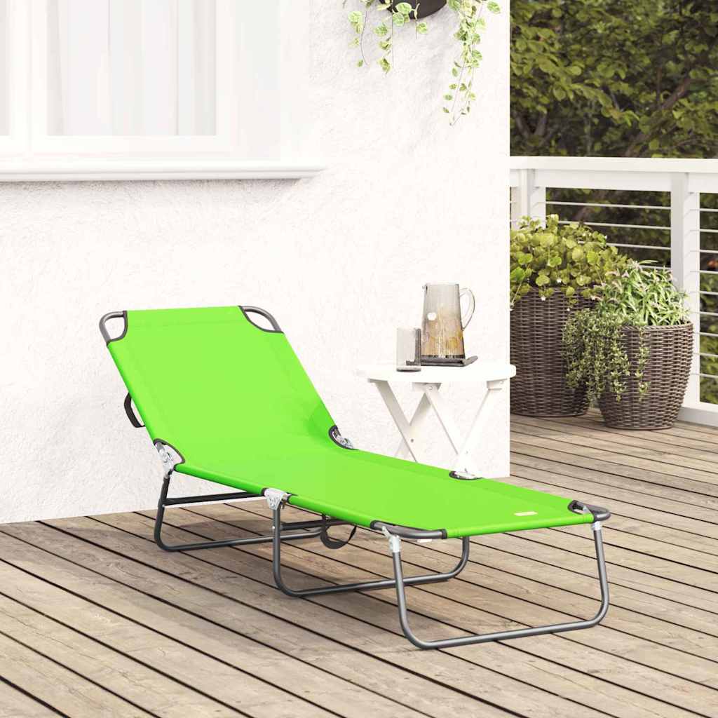 Összecsukható nyugágy Zöld 188 x 57 x 86,5 cm Poliészter