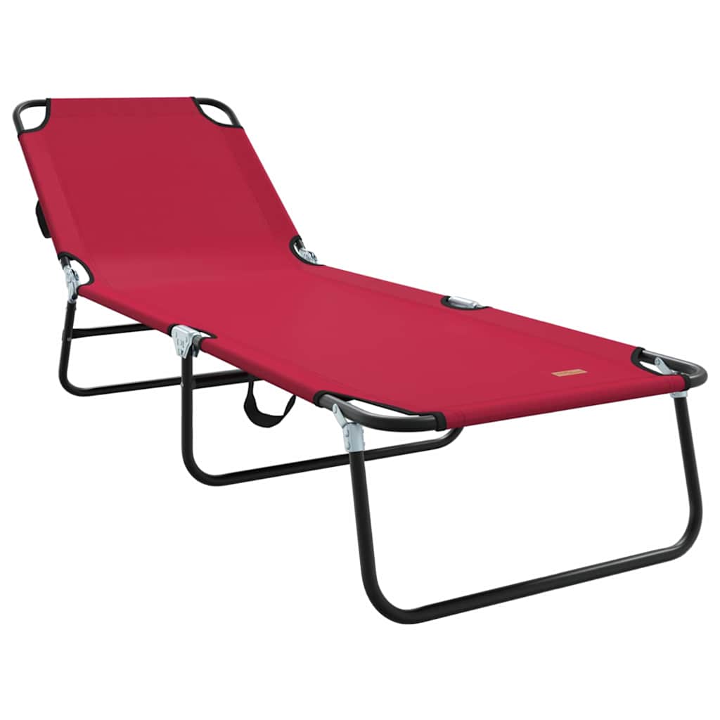 Összecsukható nyugágy 2 pcs Piros 188 x 57 x 86,5 cm Poliészter