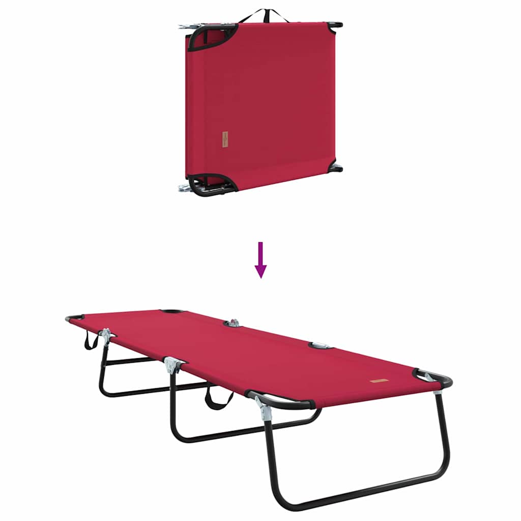 Összecsukható nyugágy 2 pcs Piros 188 x 57 x 86,5 cm Poliészter