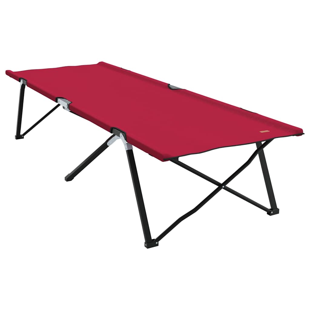Összecsukható Kemping Ágy Piros 206 x 76 x 74 cm Oxford és Acél