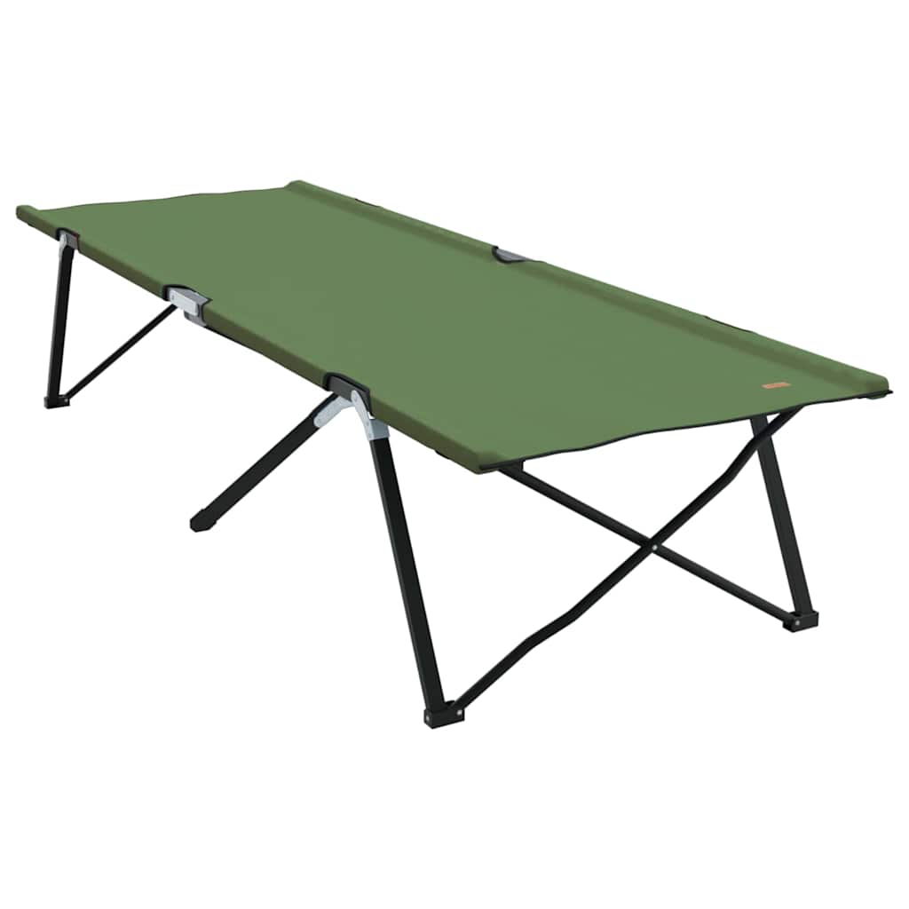 Összecsukható Kemping Ágy Zöld 206 x 76 x 74 cm Oxford és Acél